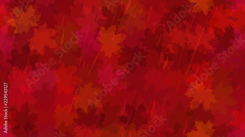 Falling maple leaves  raindrops. Autumn background. The idea of design of tiles  wallpaper  packaging  textiles  background.