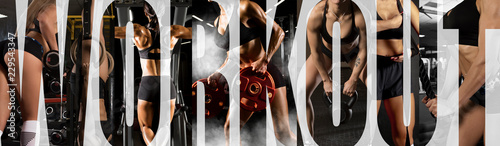 Принти на полотні Workout fitness woman banner