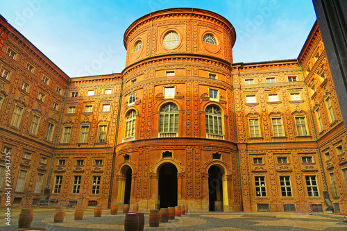 Internal courtyard of Palazzo Carignano,Turin,Italy photo