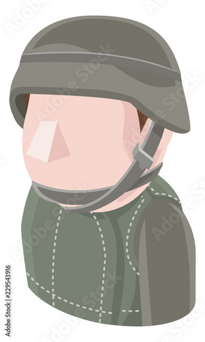 A soldier avatar cartoon person icon emoji © Christos Georghiou