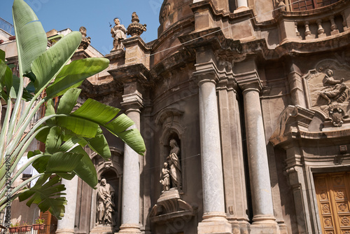 Palermo, Italy - September 06, 2018 : View of Sant Anna la Misericordia church
