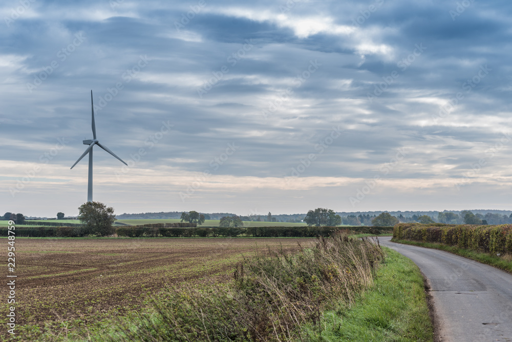 Fototapeta premium Wind turbine over the countryside