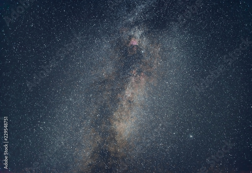 Amazing starry sky. Milky Way. Galaxy with stars.