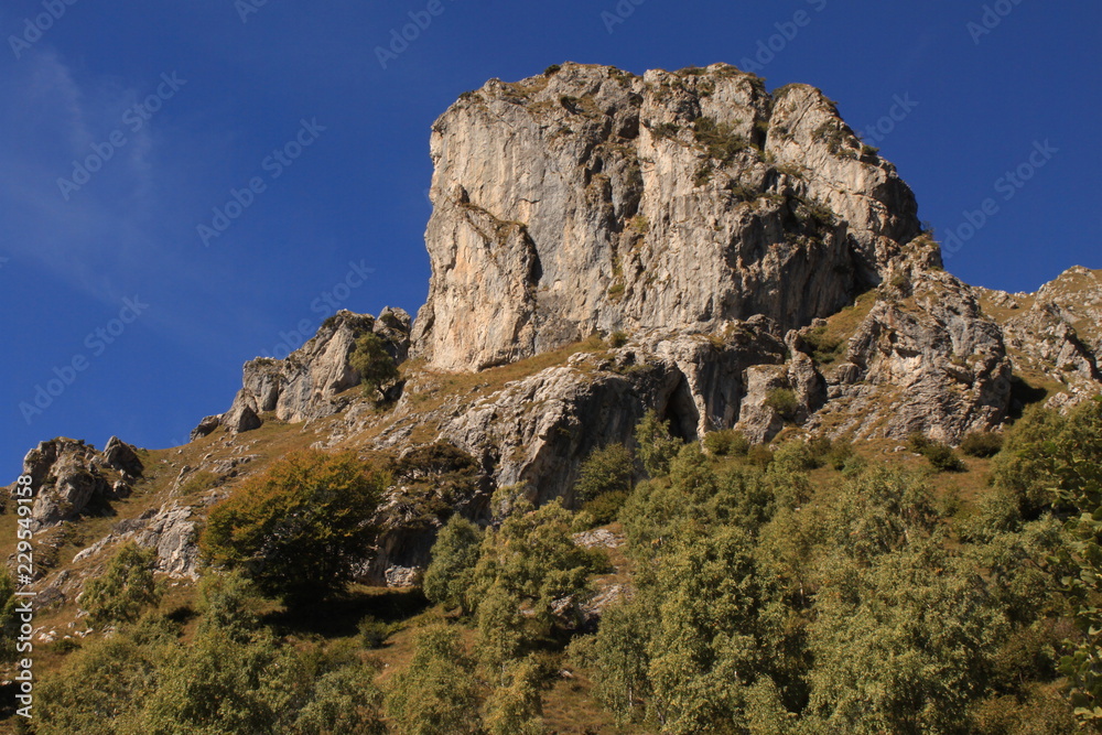 Kalkfels am Monte Grona oberhalb von Menaggio (Comer See)