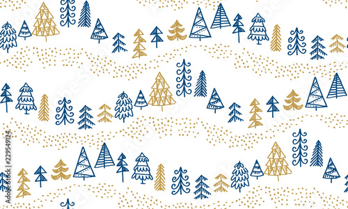 Minimal Xmas tree hand draw...