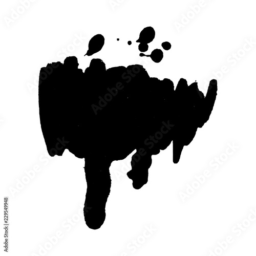 Abstract black ink blot background. Vector illustration. Grunge texture for cards and flyers design.