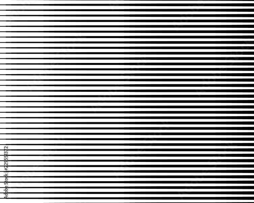 Black and white Line halftone pattern with gradient effect. Horizontal stripes. Vector illustration