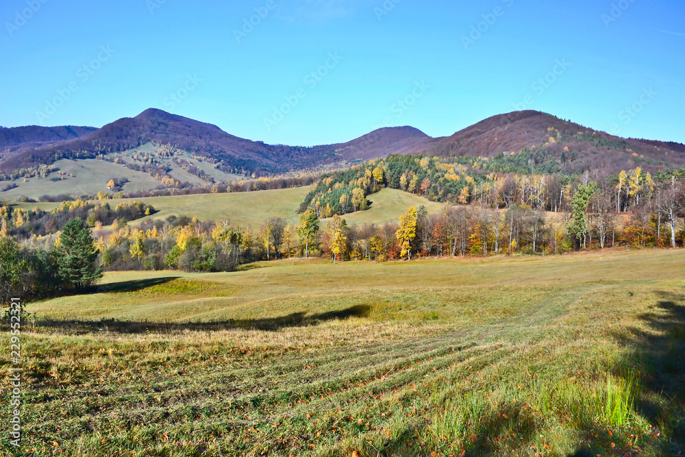 Mountainous landscape in autumn, Low Beskid (Beskid Niski)
Mountainous landscape in autumn, Low Beskid (Beskid Niski)