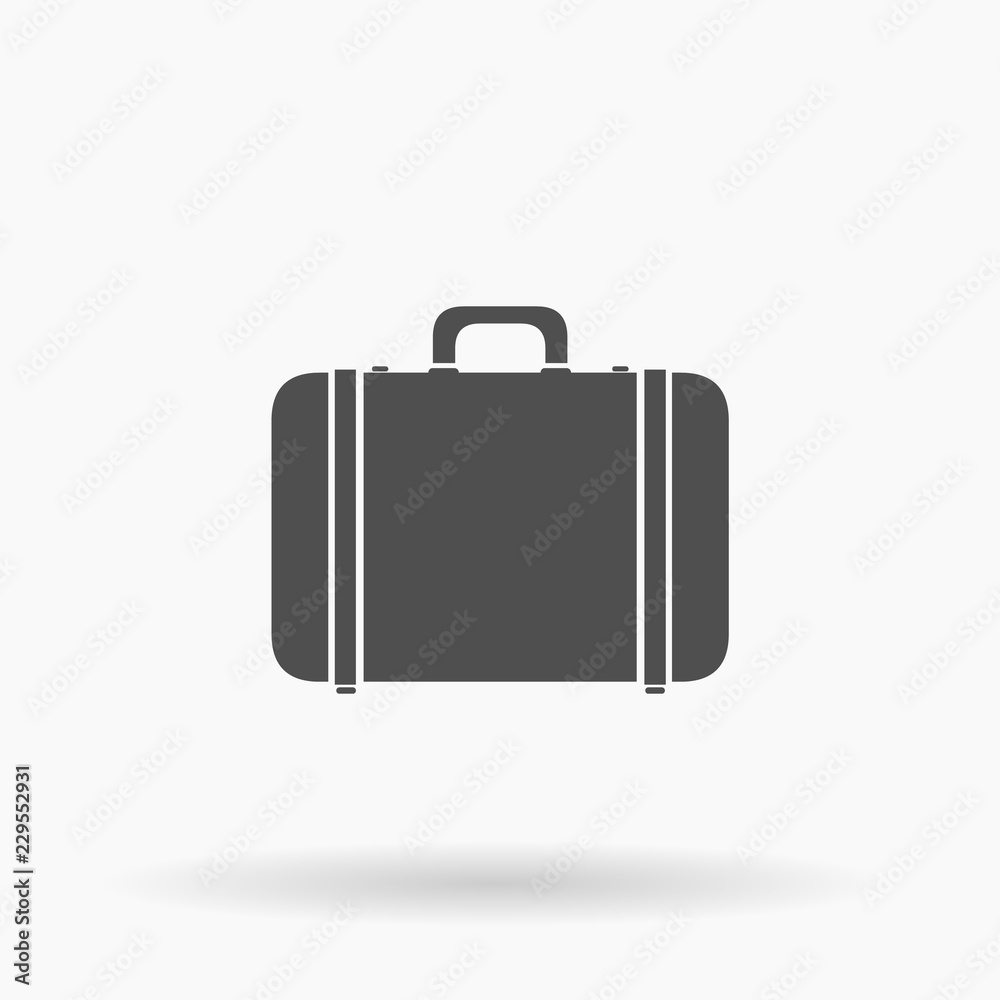 Vector Suitcase Bagage Icon Illustration silhouette. Vector Suitcase Bagage Icon Illustration silhouette.