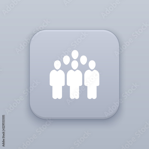 People Groups button, best vector