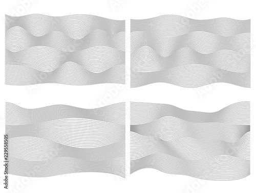 wavy lines form spiral ribbon design element effect 3d35