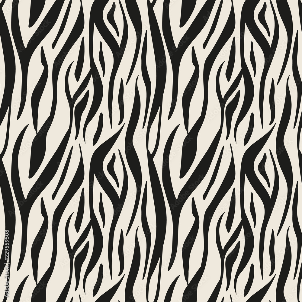 Animal print, zebra texture background black and white colors