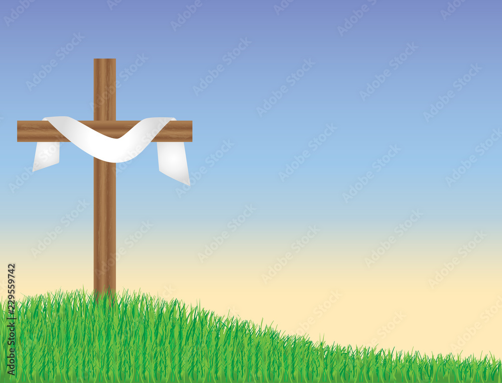 Easter cross at sunset - Crucifixion of Jesus Christ Easter cross at sunset - Crucifixion of Jesus Christ