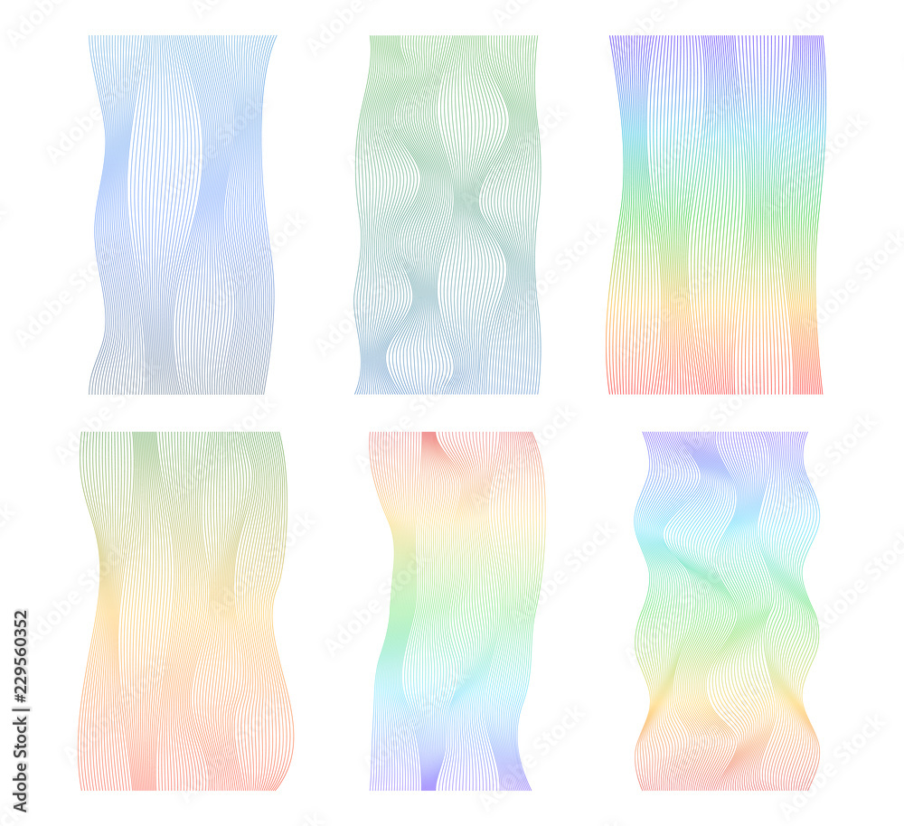 wavy lines form spiral ribbon design element effect 3d38