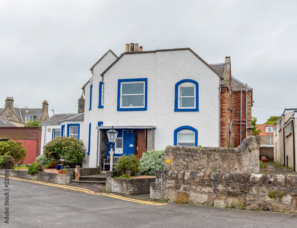 colorful house  in fife, scotland