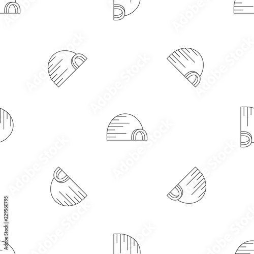 Arctic igloo pattern seamless vector repeat geometric for any web design