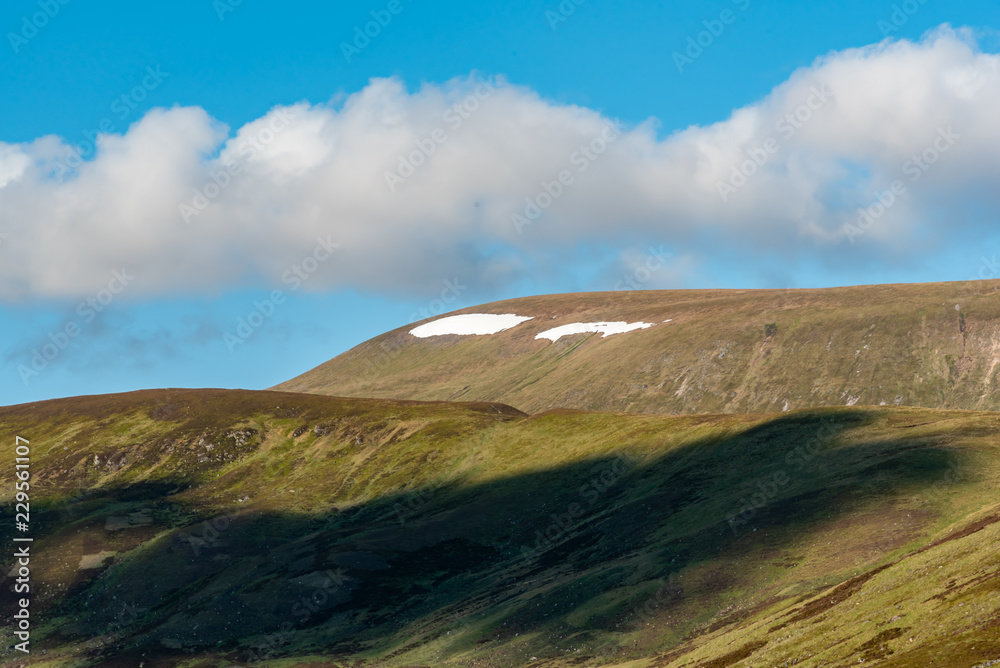 mountains with snow and blue sky