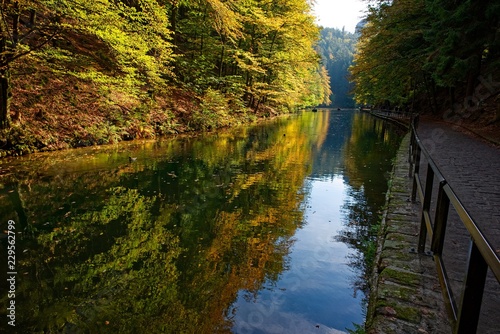 Nationalpark Sächsische Schweiz - Amselsee im Herbst photo