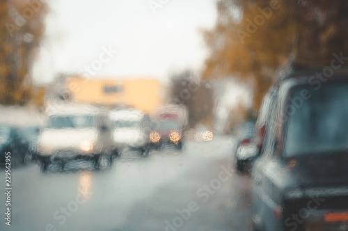 blurred street road © kavzov