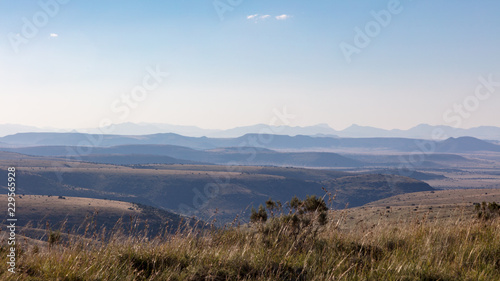 View of mountains the the Mountain Zebra National Park in South Africa photo
