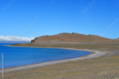 Tibet, lake Nam-Tso (Nam Tso) in summer, 4718 meters above sea level.  Place of power © irinabal18