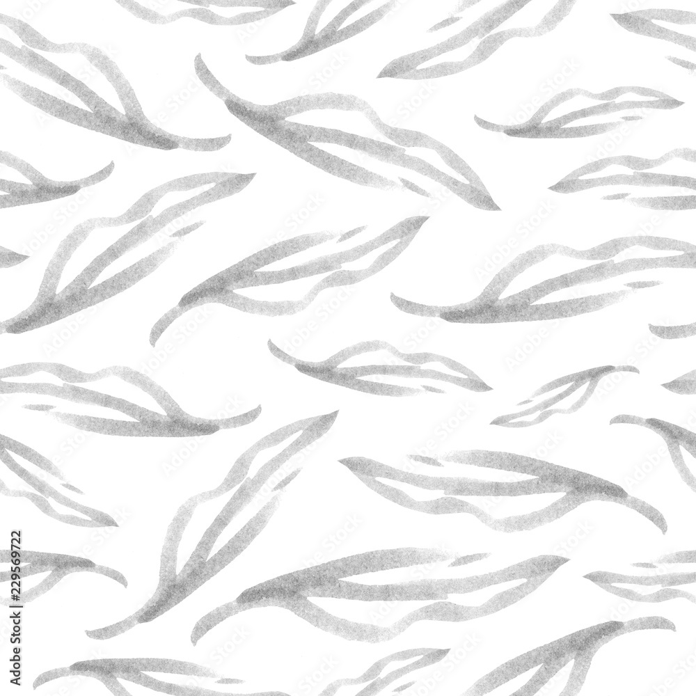 Seamless abstract graphic pattern of leaves, feathers. Seamless abstract graphic pattern of leaves, feathers.