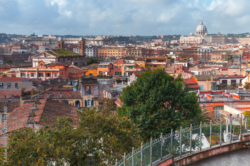 Cityscape of old Rome, Italy