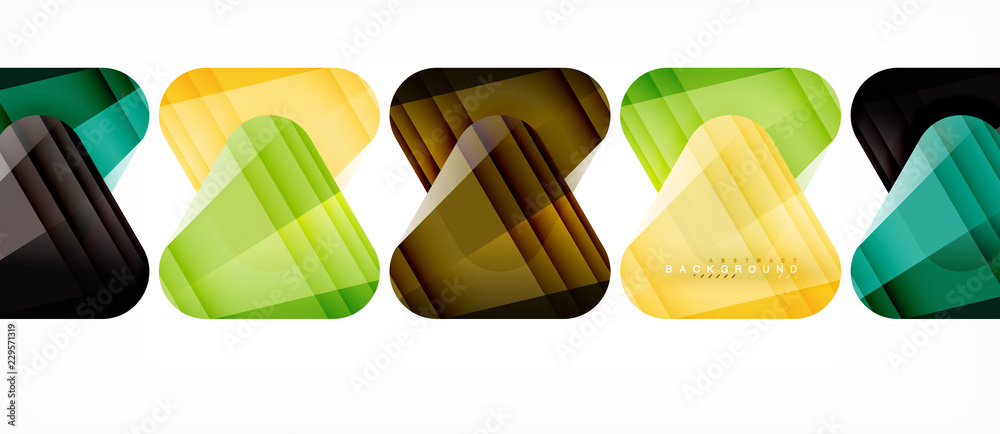 Glass triangles modern geometric composition, abstract background Glass triangles modern geometric composition, abstract background