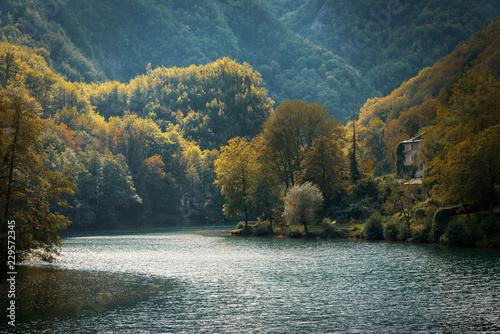 Lake in autumn photo