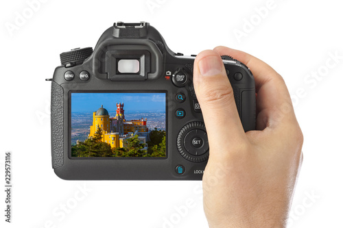 Camera and Pena Palace in Sintra - Portugal (my photo)