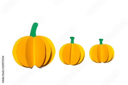 Halloween pumpkins paper cu...