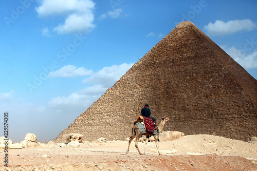 caravan near pyramids of Giza