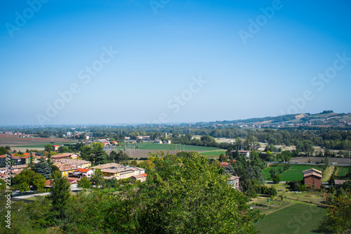 Panoramic view of Parma countryside, Emilia Romagna, Italy