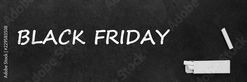 Black Friday à la craie sur ardoise 