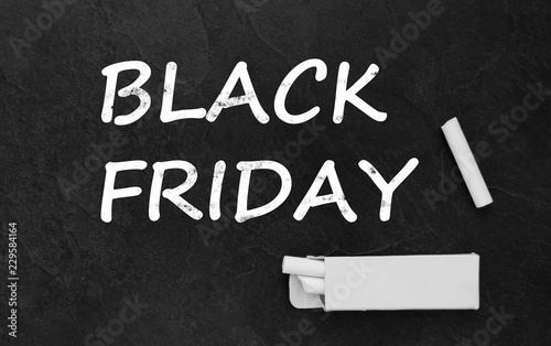 Black Friday à la craie sur ardoise