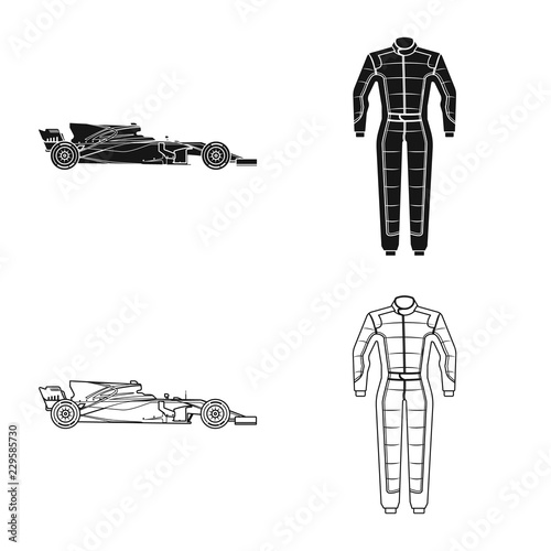 Vector design of car and rally logo. Collection of car and race stock symbol for web.