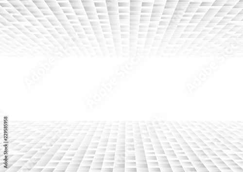 Vector : Abstract white and gray square on white background