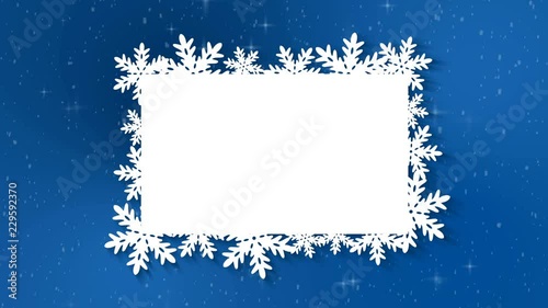 Christmas background with paper snowflakes