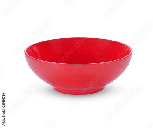 red bowl isolated on white background