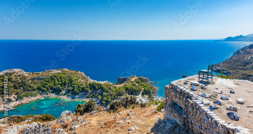 Perfect place to admire Anthony Quinn bay and Mediteranean sea (Rhodes, Greece)