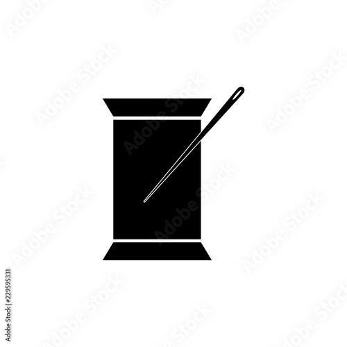 Skein of thread and needle icon. Element of tailor, clothier. Premium quality graphic design icon. Signs and symbols collection icon for websites, web design, mobile app
