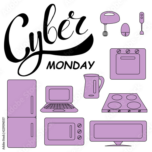 kyber monday card lettering for poster template