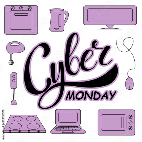 kyber monday card lettering for poster template