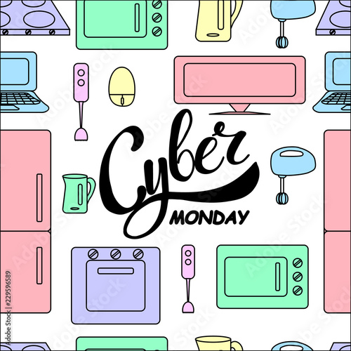 kyber monday card lettering for poster template