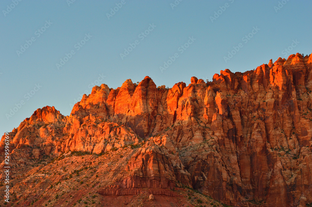 Beautiful colorful mountains and rocks in the Capitol reef national park