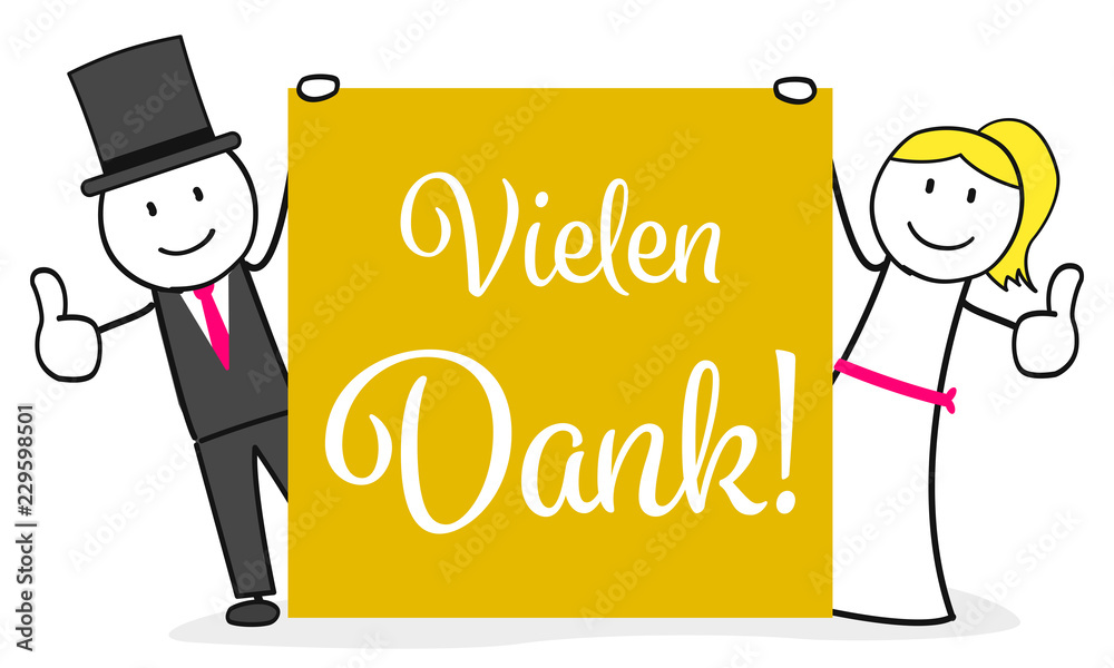 Vielen Dank / Hochzeit / Brautpaar / Liebe Stock Vector Adobe Stock
