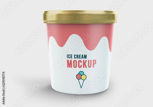 Ice Cream Bucket Mockup Graphic by greenart · Creative Fabrica