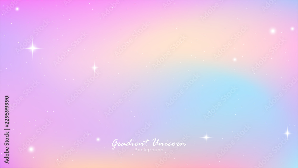 Fototapeta premium Unicorn Sky Colorful Gradient