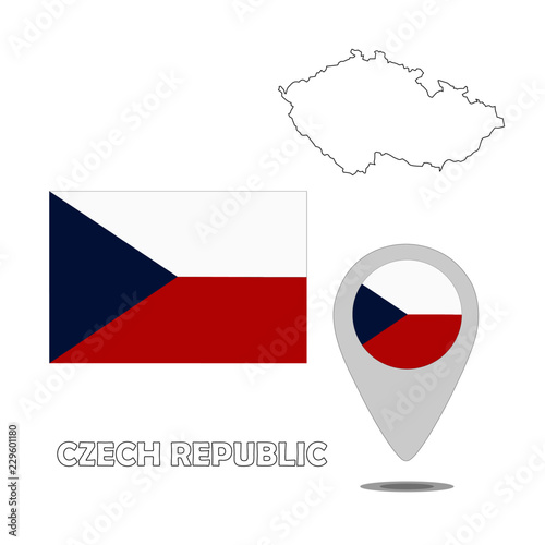 3D Vector. Map of Czech Republic