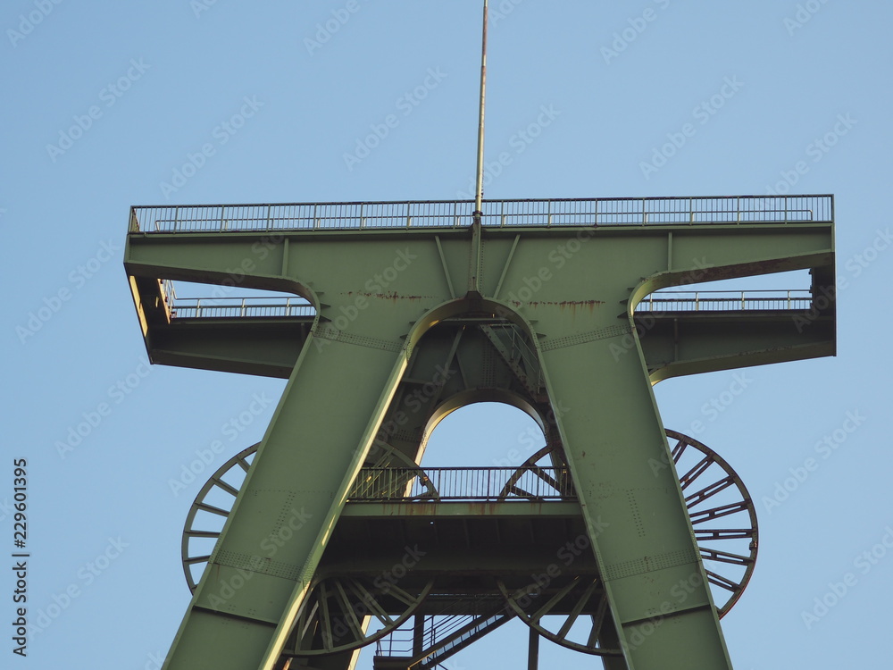 Steinkohle-Förderturm Zeche Lohberg Schachtanlage II in Dinslaken